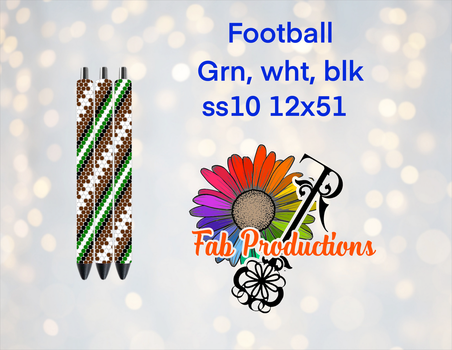 Sublimated Pen with Rhinestone Pattern