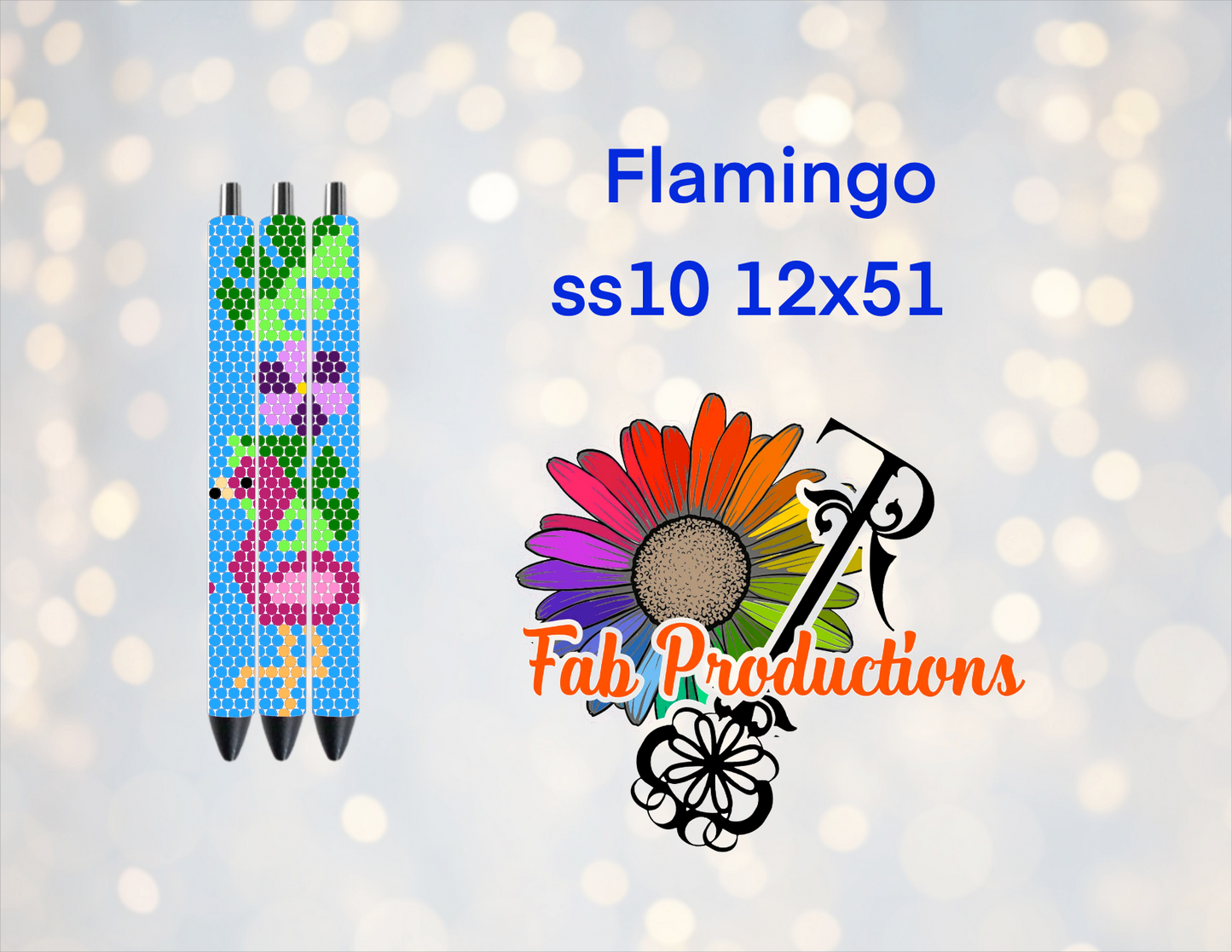 Sublimated Pen with Rhinestone Pattern