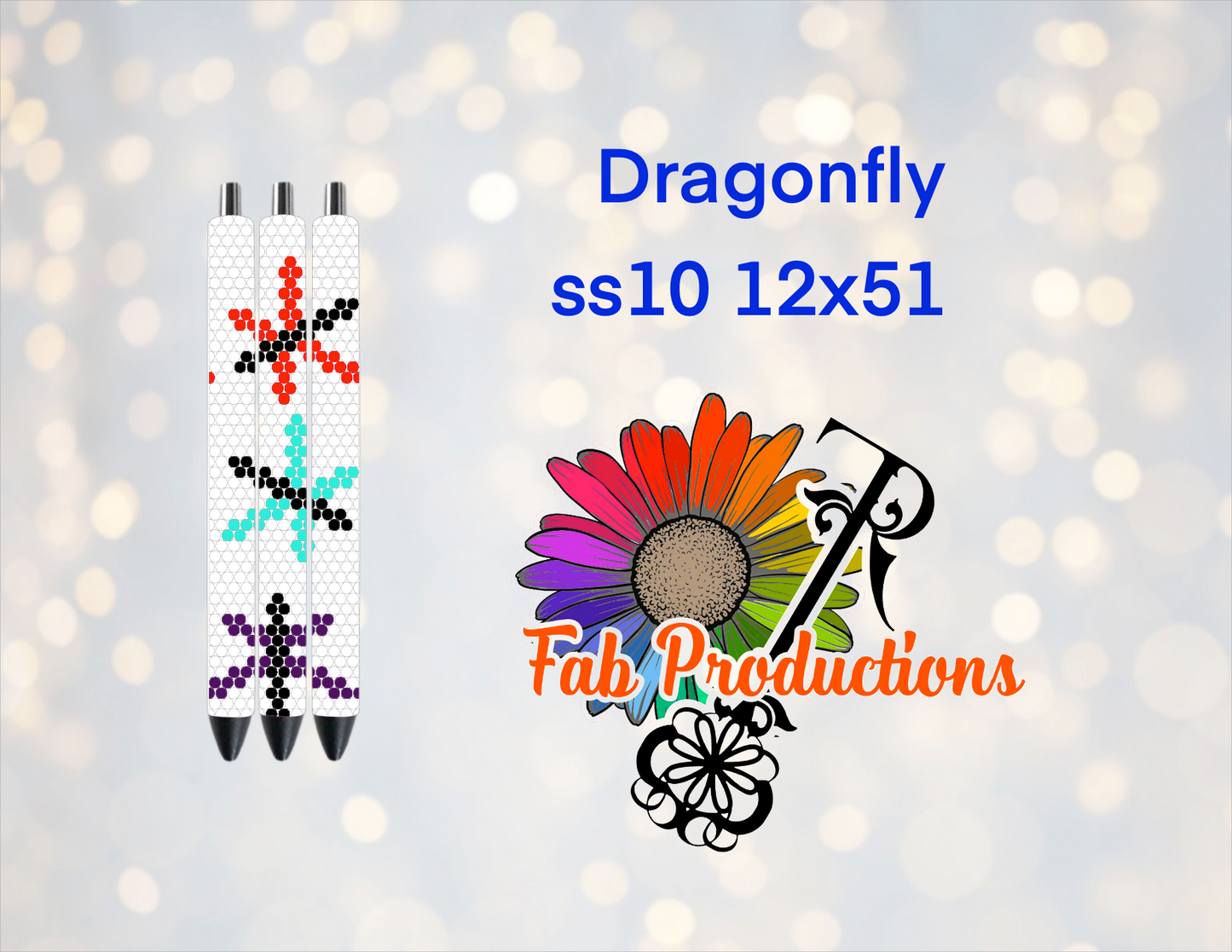 Sublimated Pen with Rhinestone Pattern