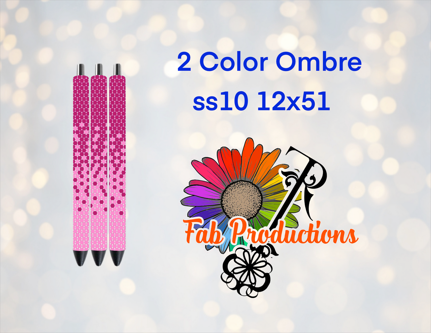 Sublimated Pen with Rhinestone Pattern