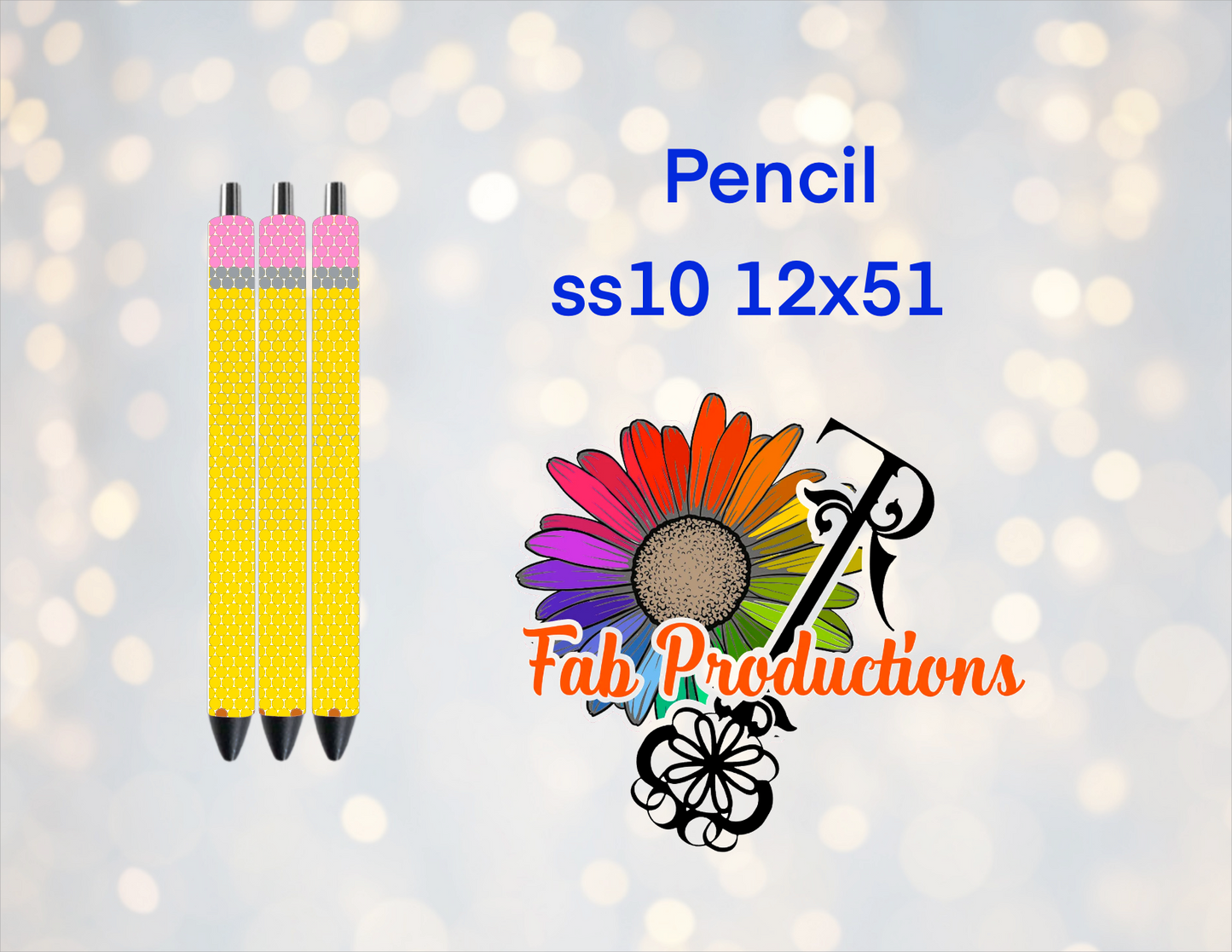 Sublimated Pen with Rhinestone Pattern