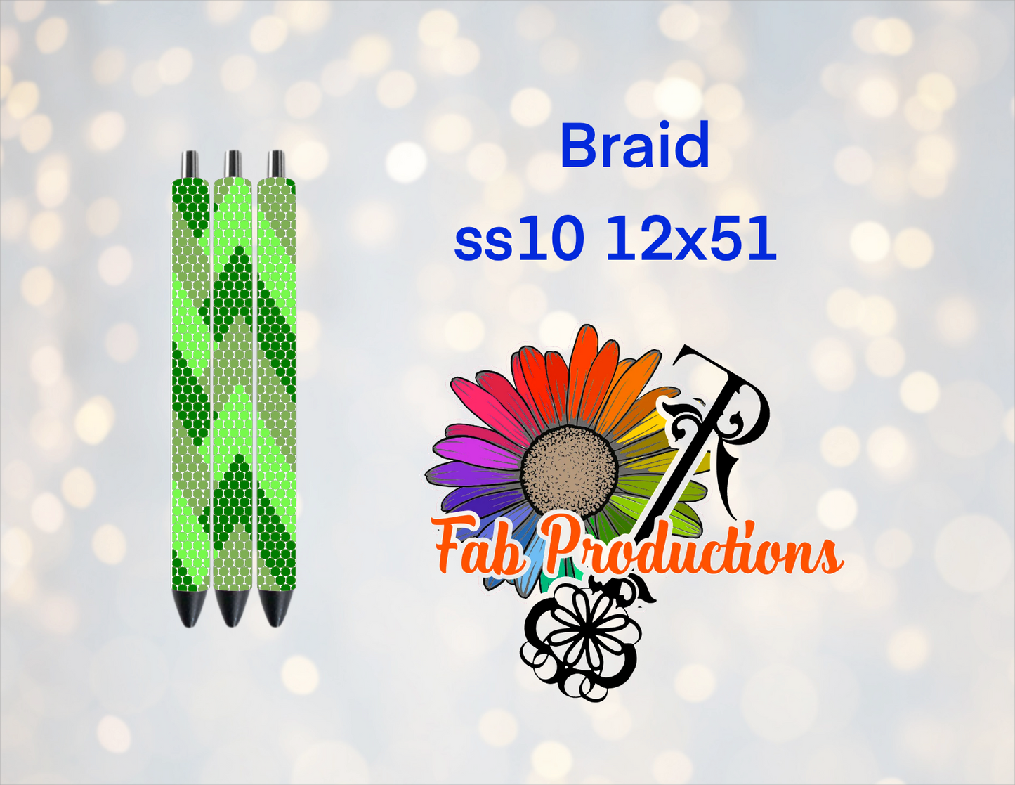 Sublimated Pen with Rhinestone Pattern