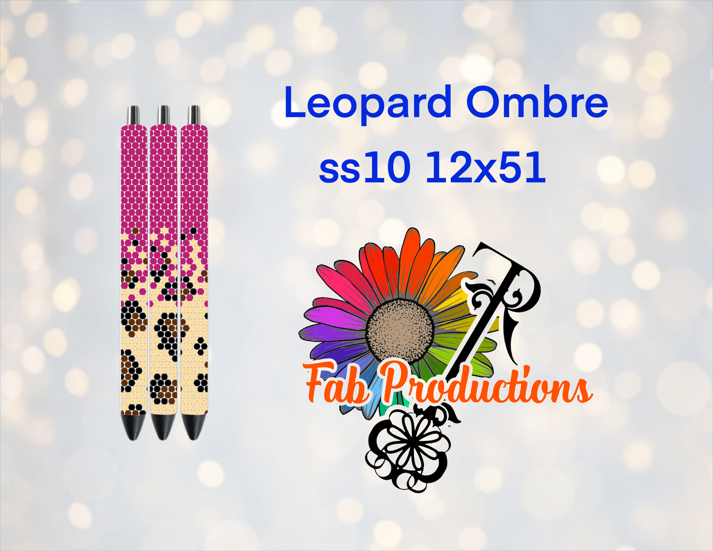 Sublimated Pen with Rhinestone Pattern