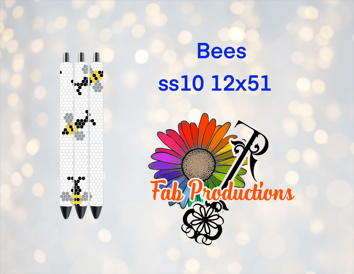 Sublimated Pen with Rhinestone Pattern