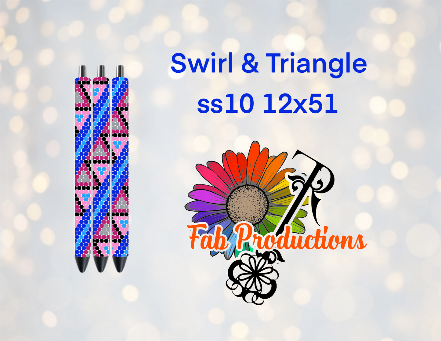 Sublimated Pen with Rhinestone Pattern