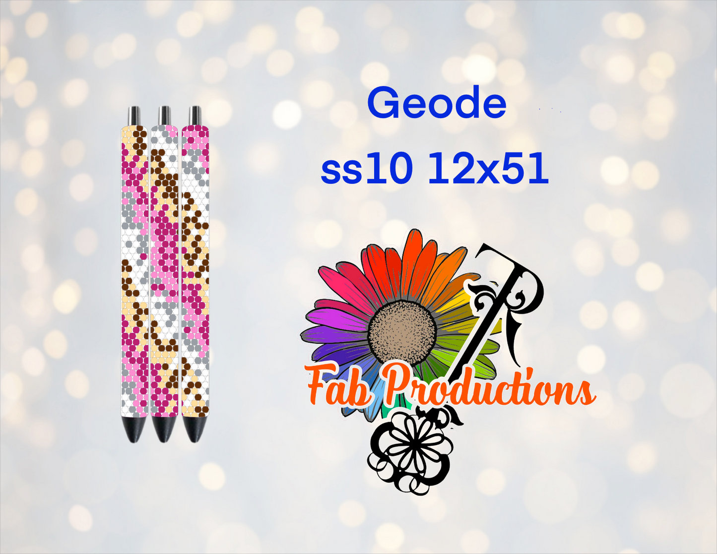 Sublimated Pen with Rhinestone Pattern