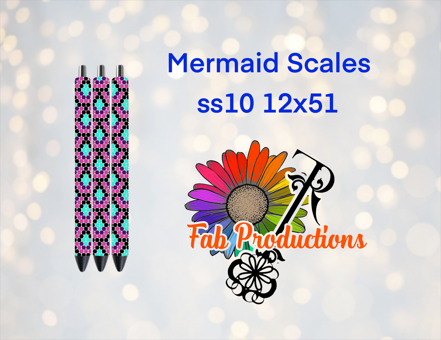 Sublimated Pen with Rhinestone Pattern