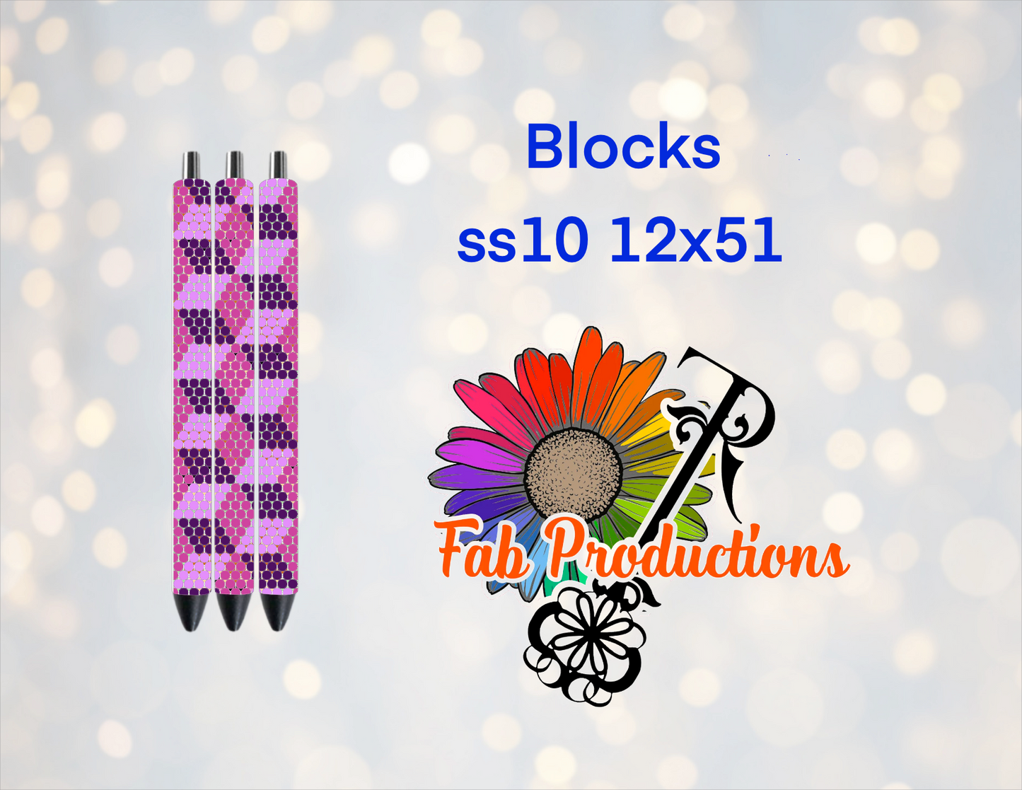 Sublimated Pen with Rhinestone Pattern