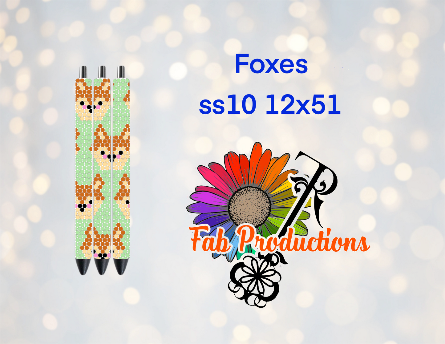 Sublimated Pen with Rhinestone Pattern