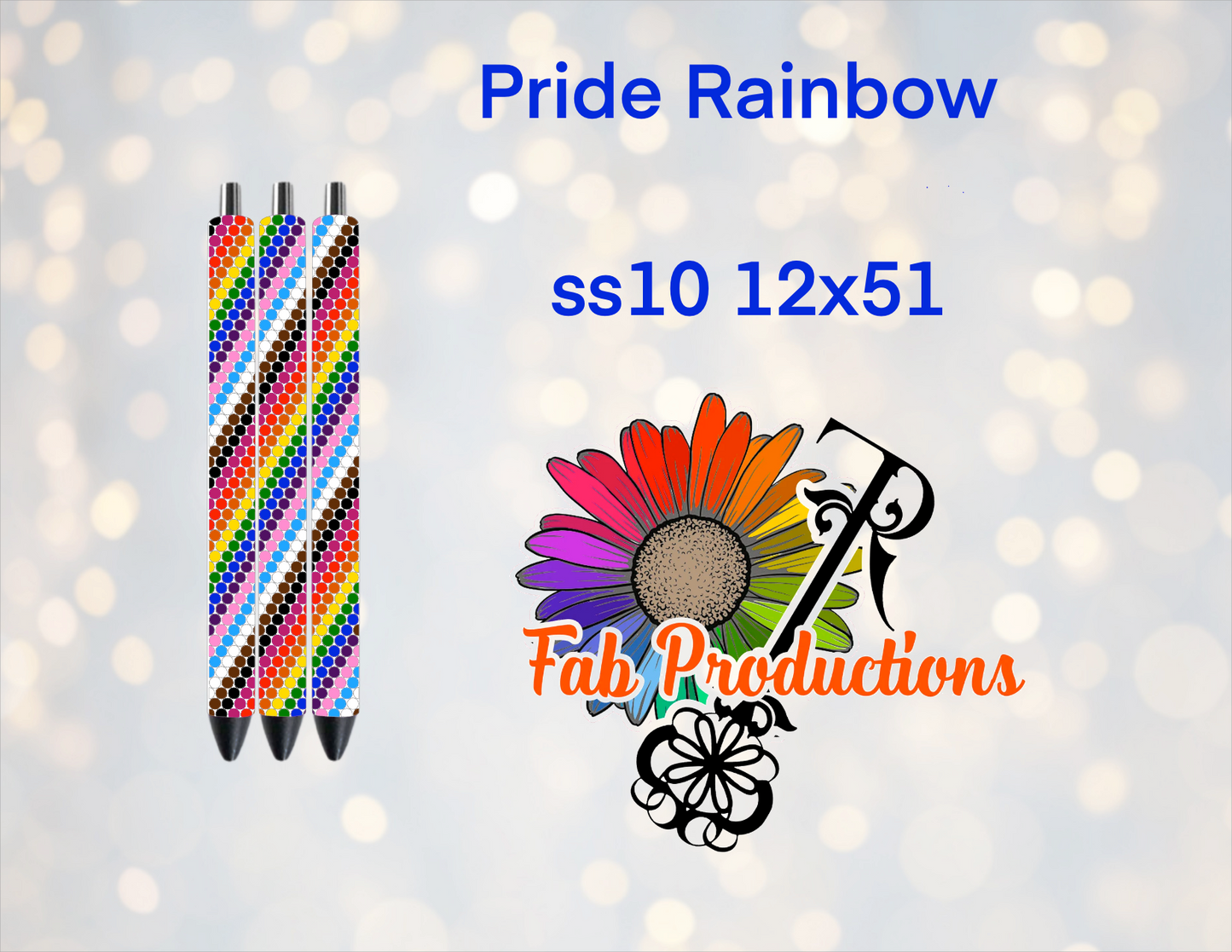 Sublimated Pen with Rhinestone Pattern