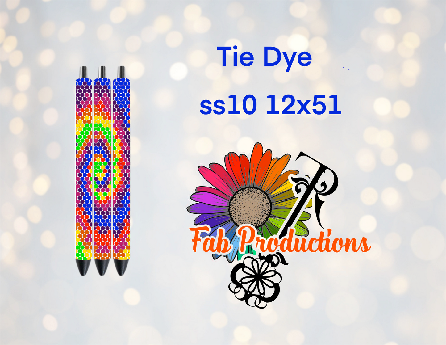 Sublimated Pen with Rhinestone Pattern