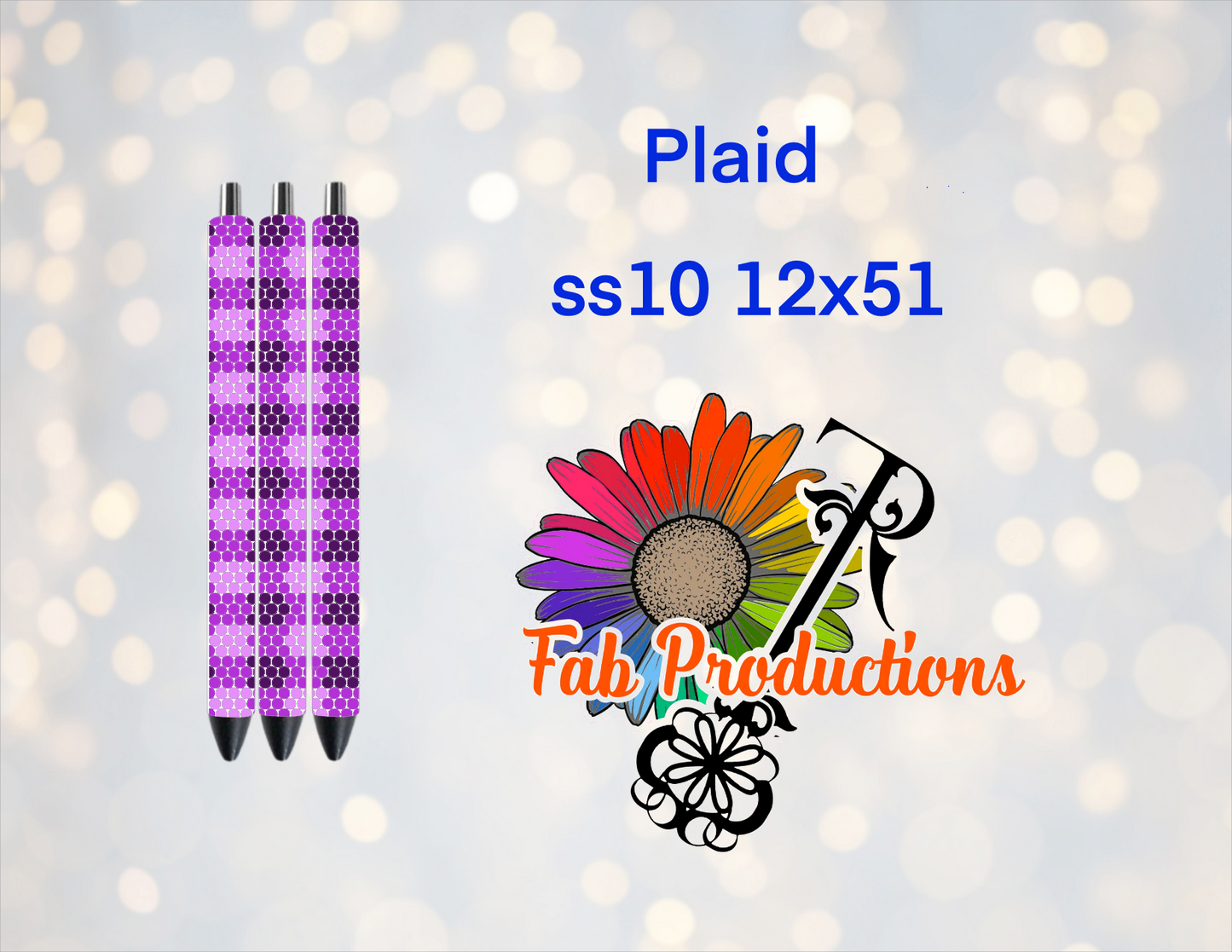 Sublimated Pen with Rhinestone Pattern