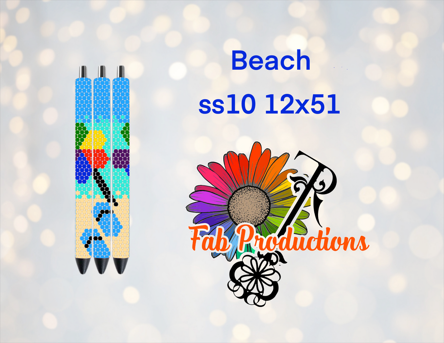 Sublimated Pen with Rhinestone Pattern