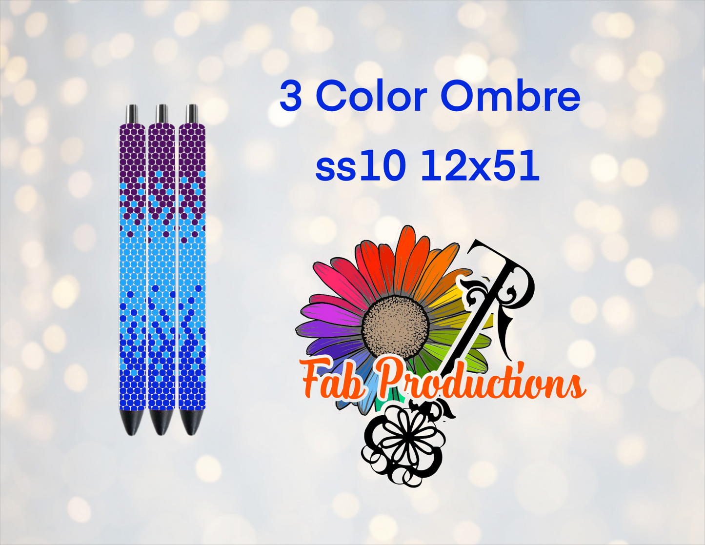 Sublimated Pen with Rhinestone Pattern