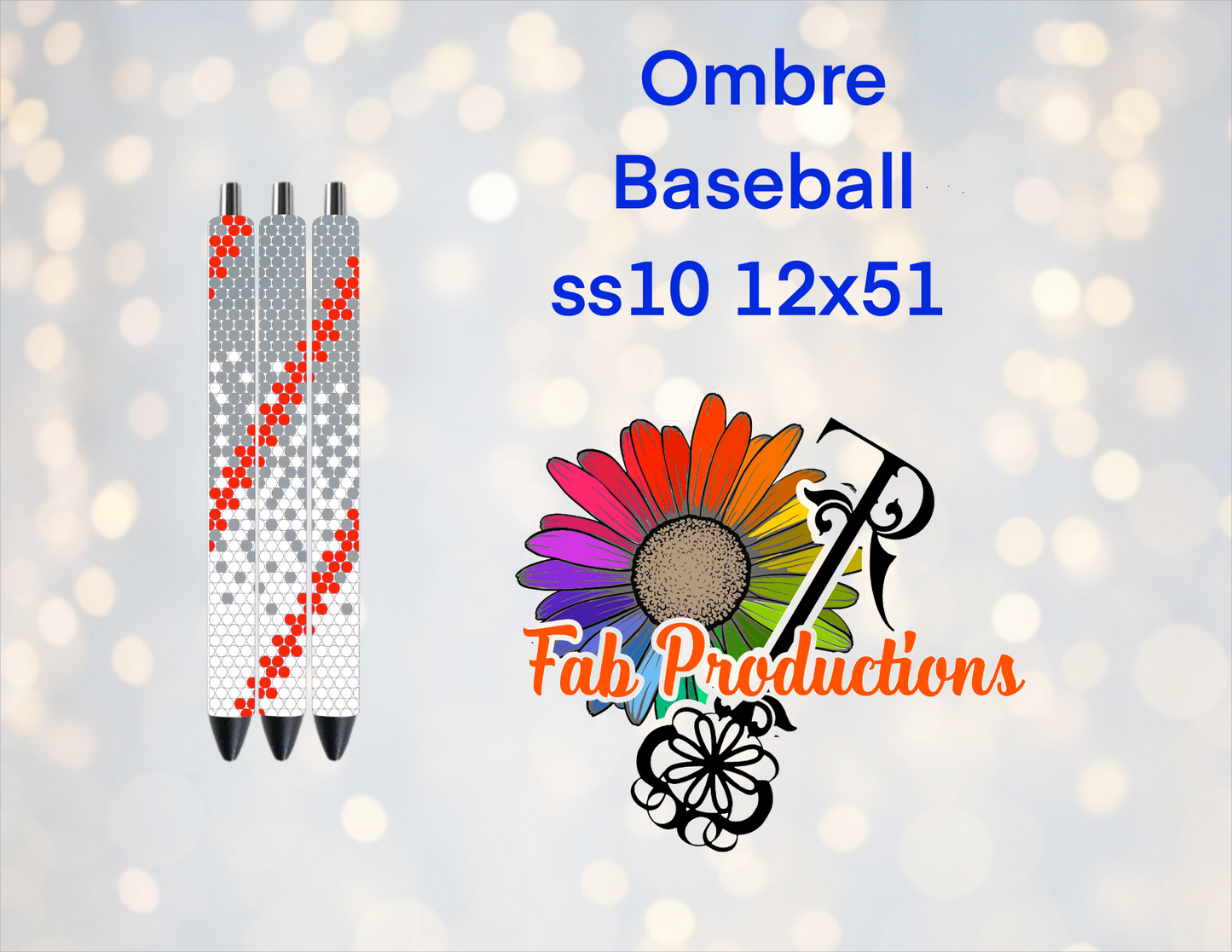 Sublimated Pen with Rhinestone Pattern