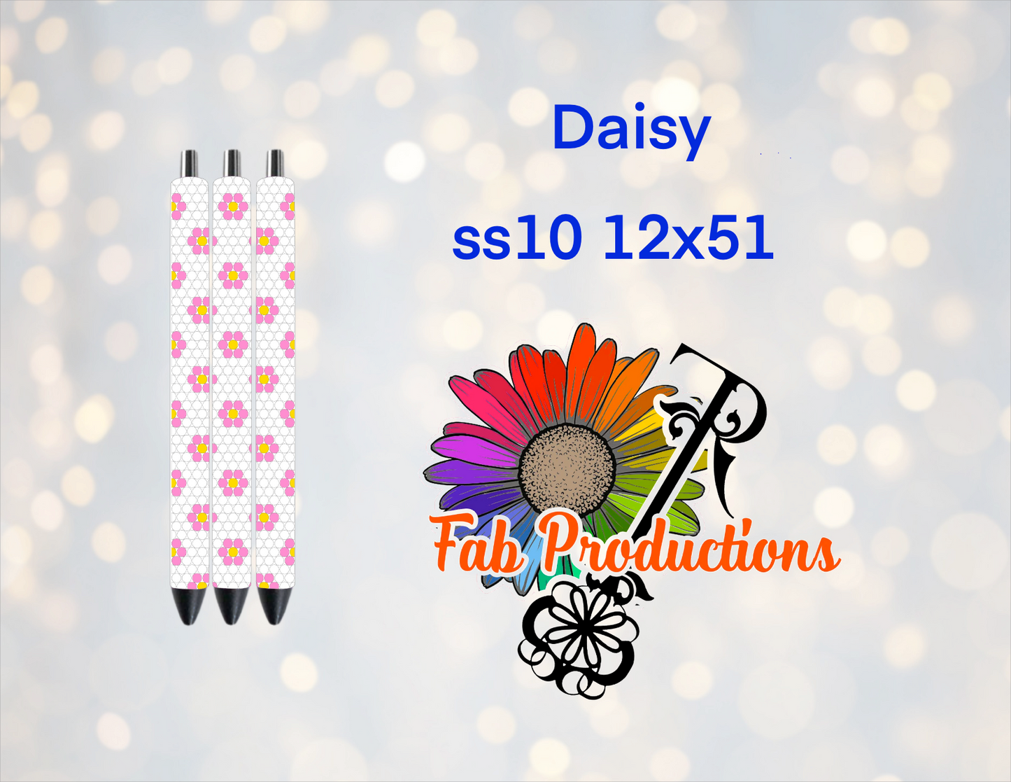 Sublimated Pen with Rhinestone Pattern