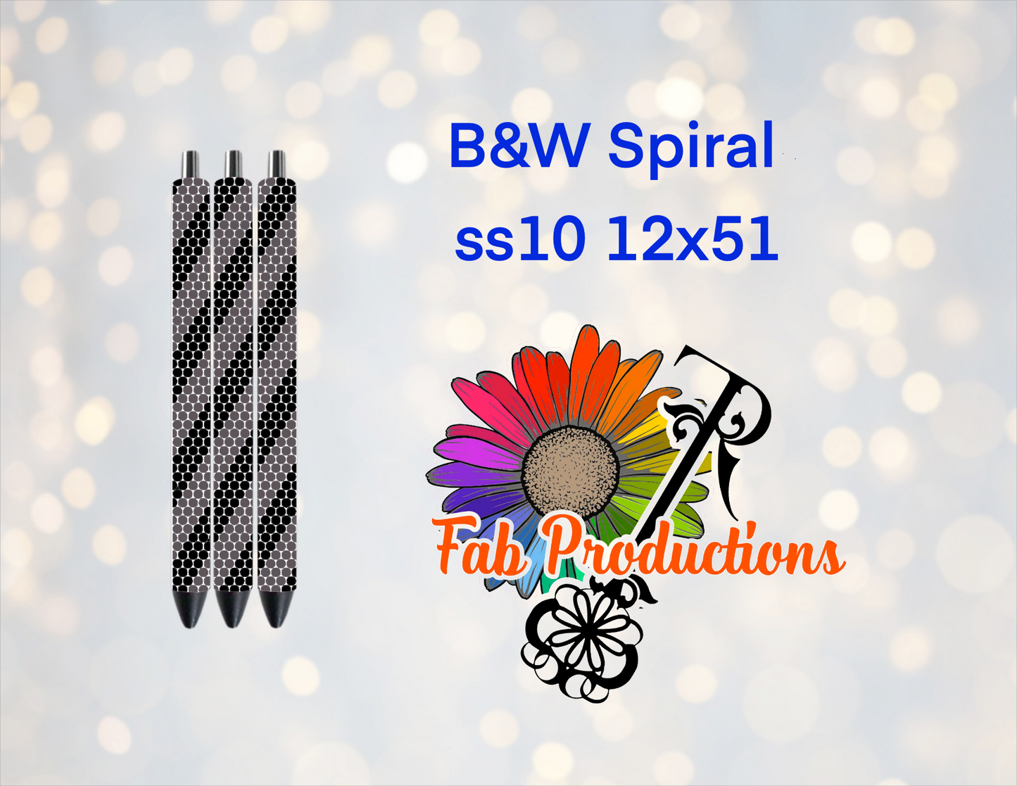 Sublimated Pen with Rhinestone Pattern