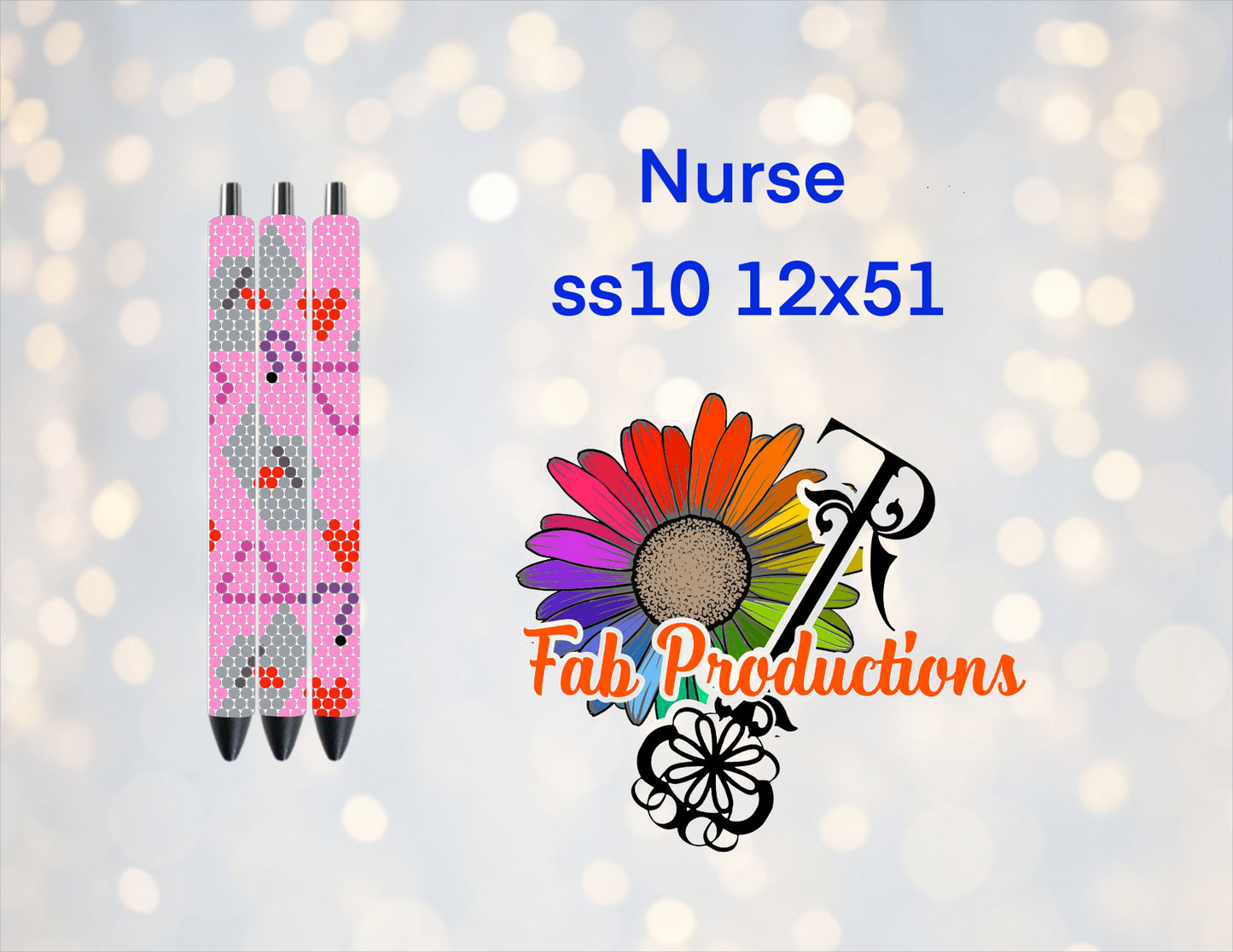 Sublimated Pen with Rhinestone Pattern