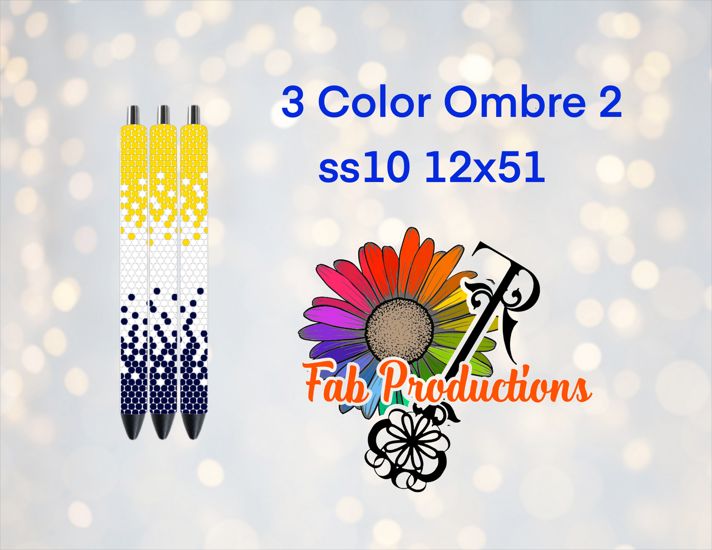 Sublimated Pen with Rhinestone Pattern