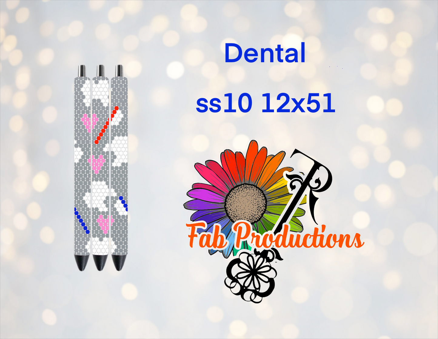 Sublimated Pen with Rhinestone Pattern