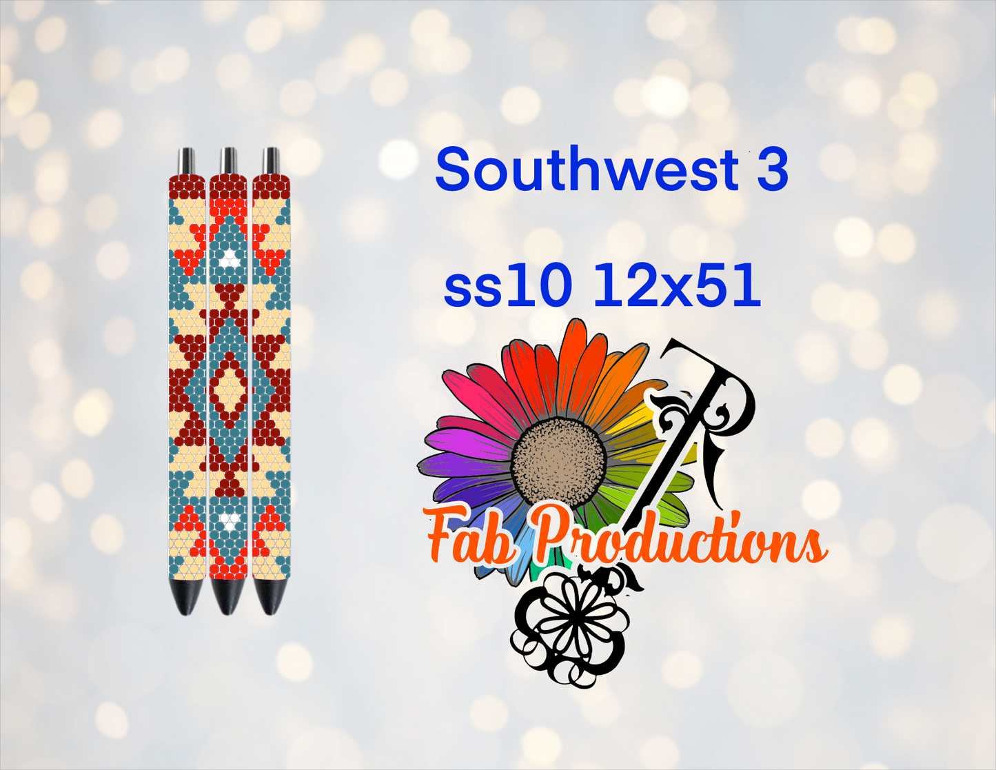 Sublimated Pen with Rhinestone Pattern