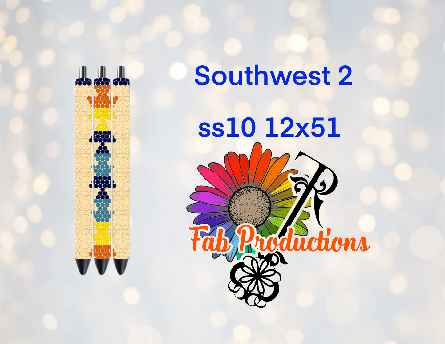 Sublimated Pen with Rhinestone Pattern