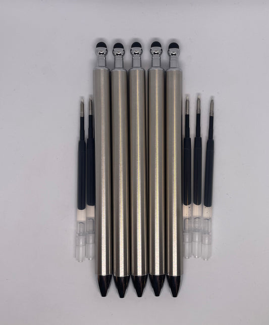 5ct Stainless Steel Stylus Pens with refill